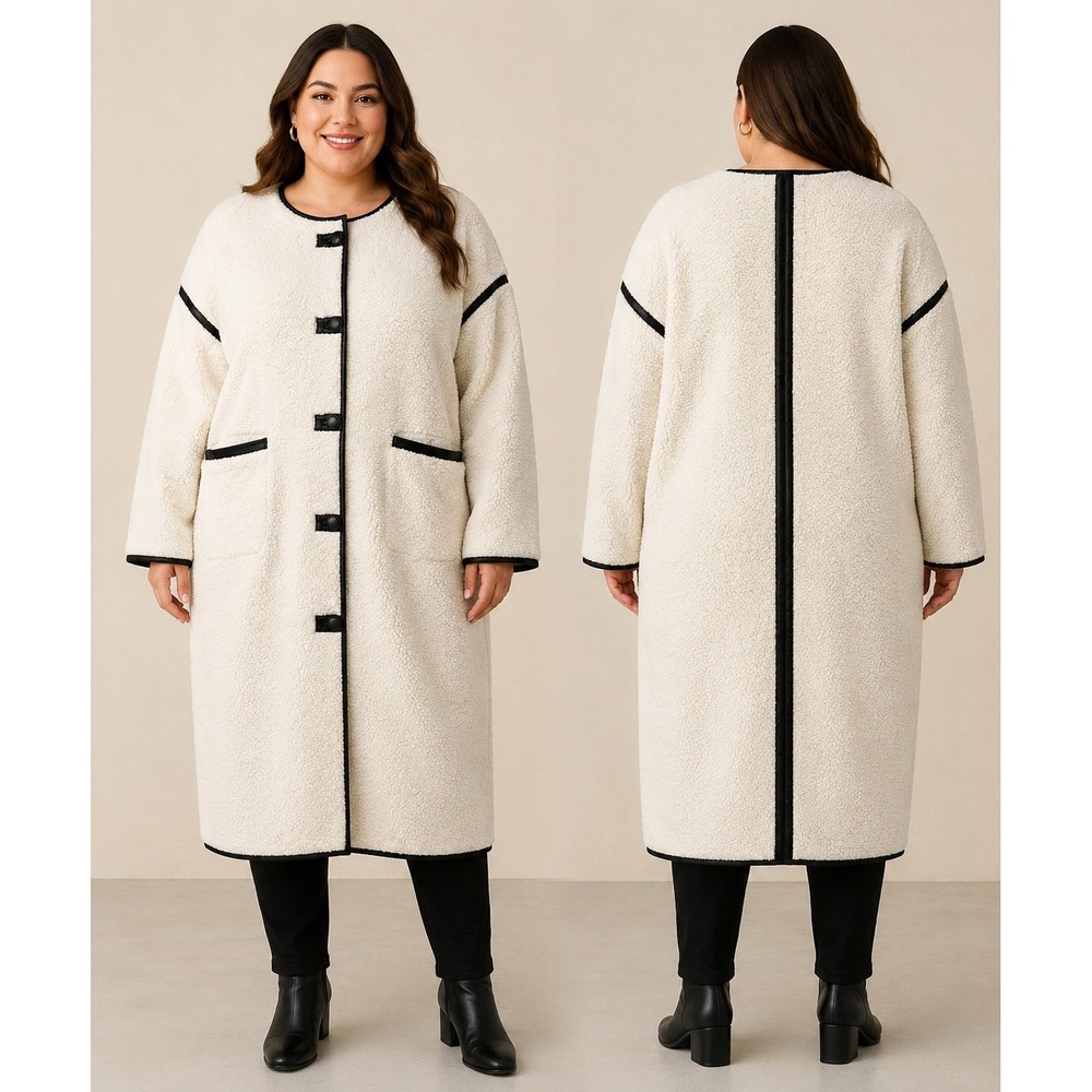 CALIA Sherpa Cocoon Coat XXL Cloud Cover NWT